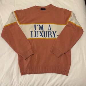 Rowing Blazer “I’m a luxury” women’s sweater size large